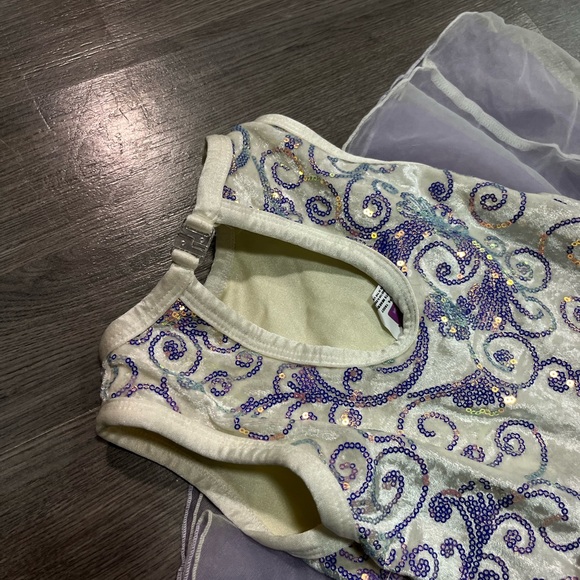 Purple & Cream Swirl Dance Costume - Picture 3 of 3